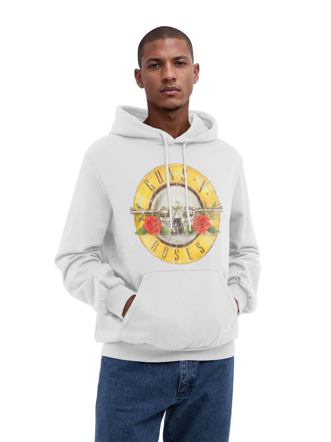Guns 'n' Roses Vintage Bullet Logo with True Blanks | Mens Regular Hoody