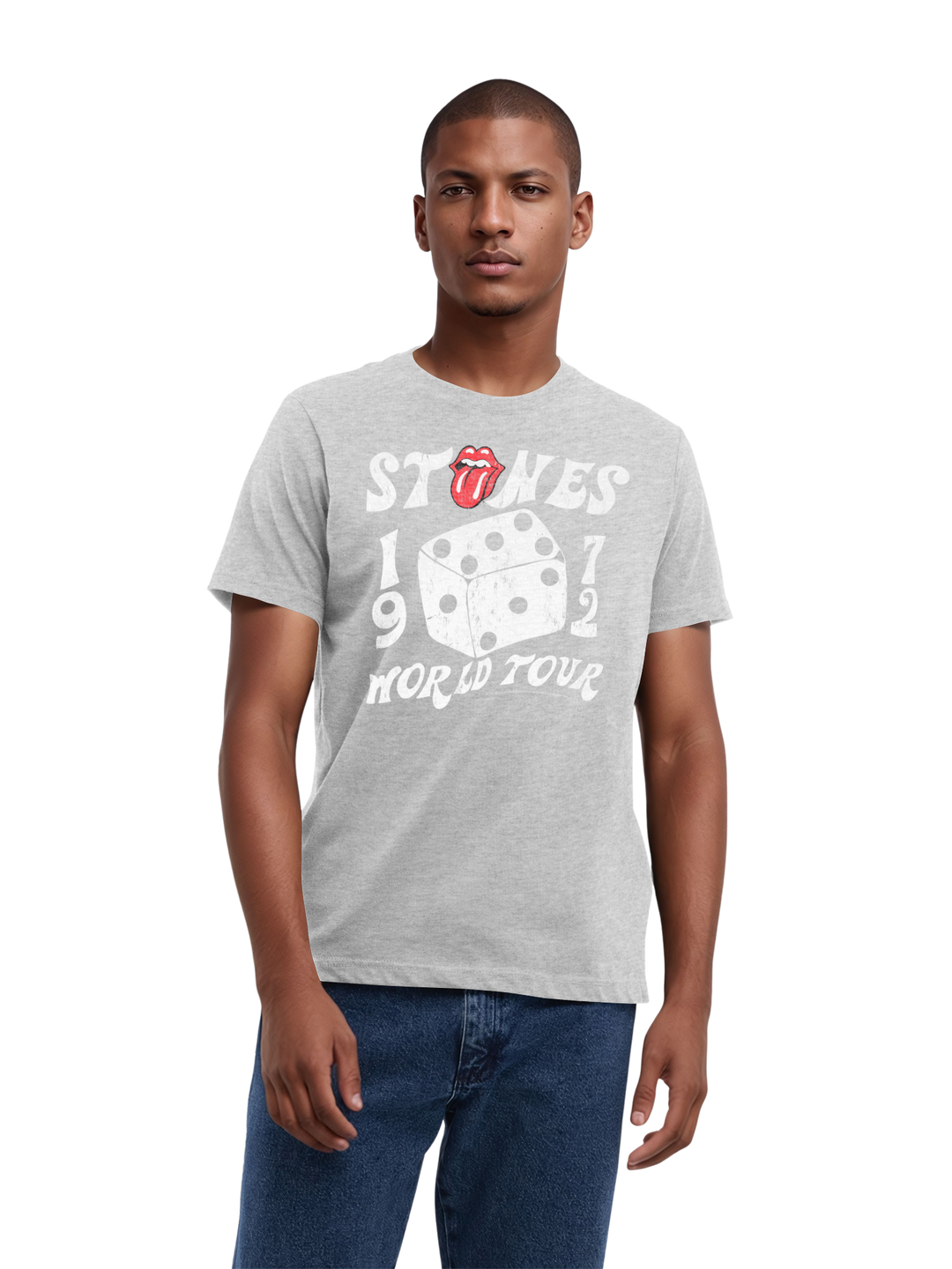 The Rolling Stones Dice Art Rock Music Band with True Blanks | Mens Regular Tee