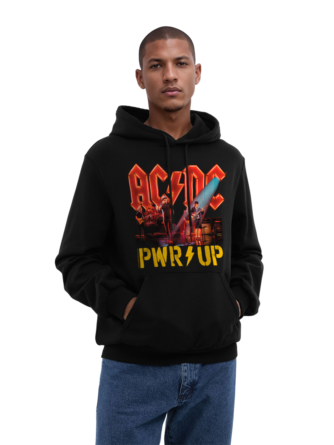 ACDC PWRUP Stage Lights with True Blanks | Mens Regular Hoodie