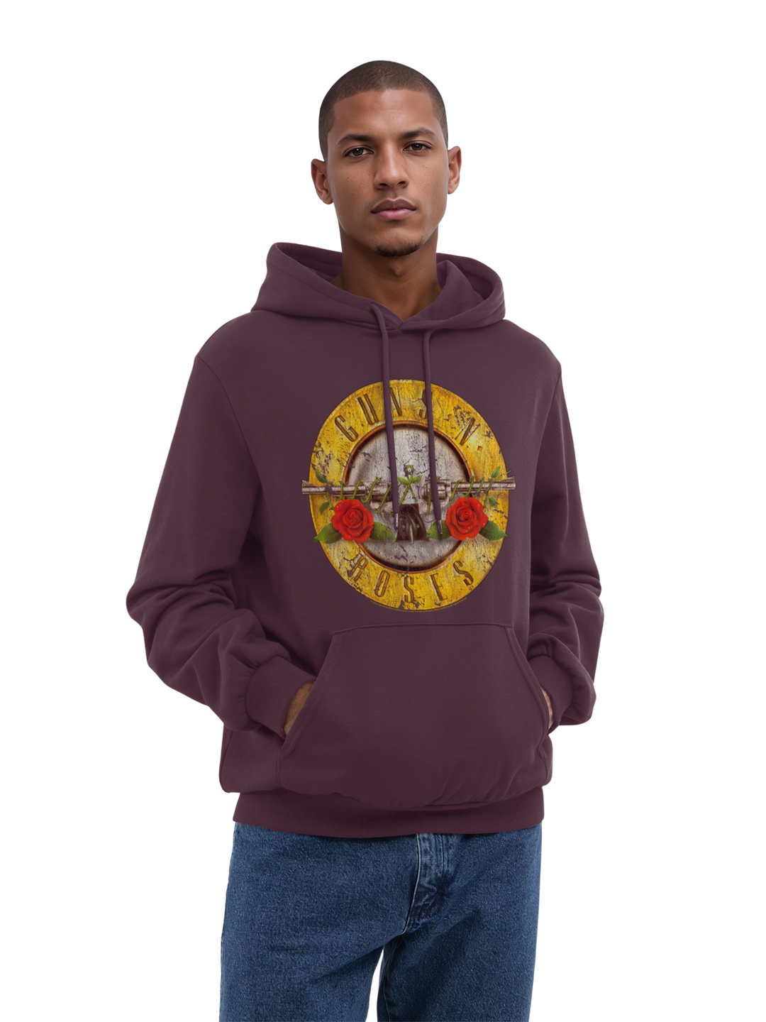 Guns 'n' Roses Vintage Bullet Logo with True Blanks | Mens Regular Hoody