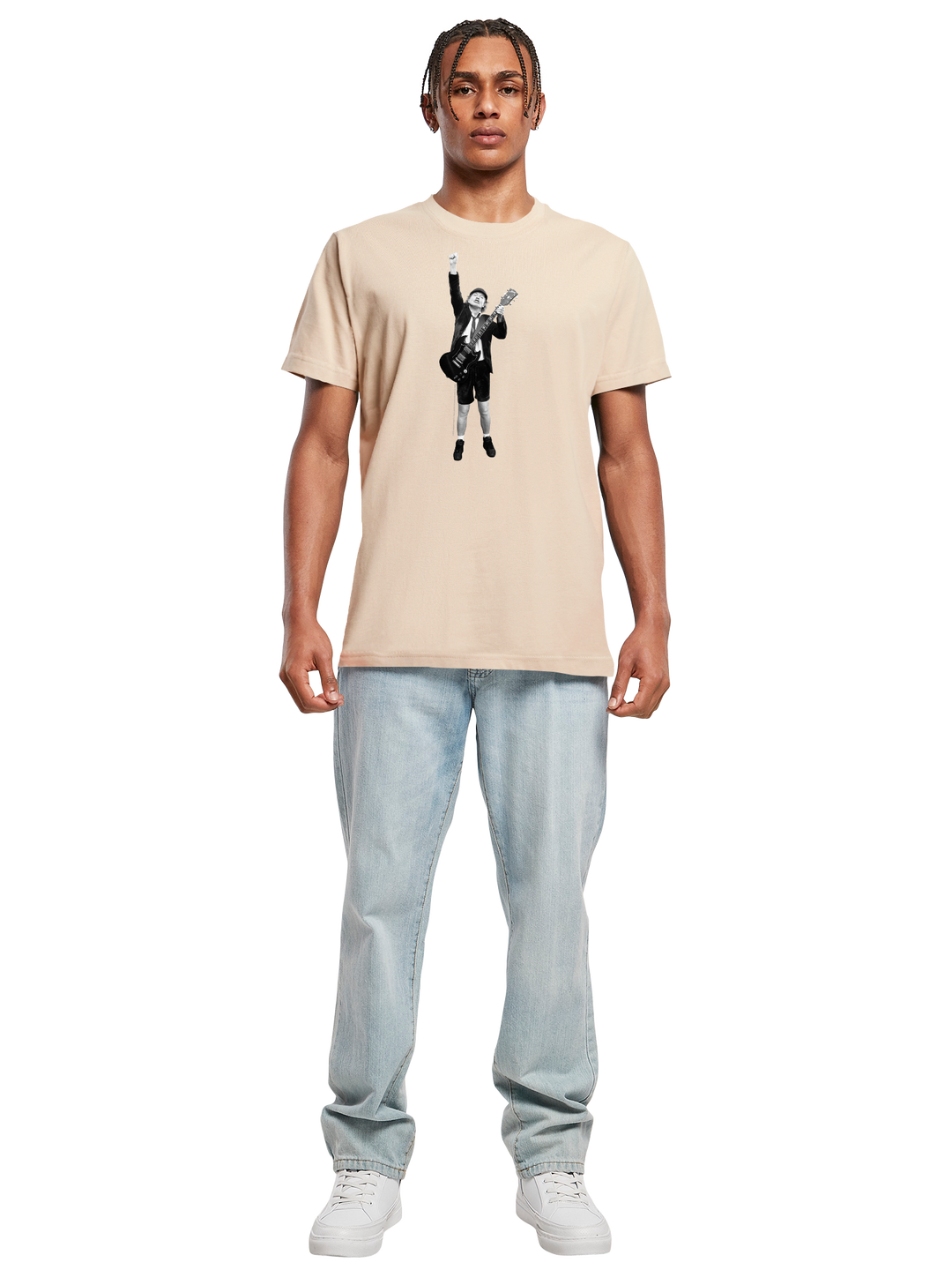 ACDC Angus Young Cut Out with T-Shirt Round Neck