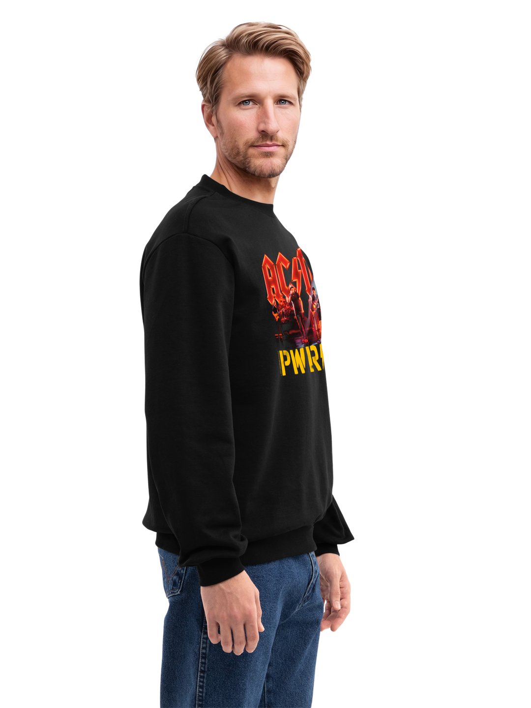 ACDC PWRUP Stage Lights with True Blanks | Mens Regular Sweater