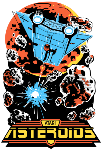 Asteroids Vintage Atari Retro Gaming with Acid Washed Heavy Oversize Tee