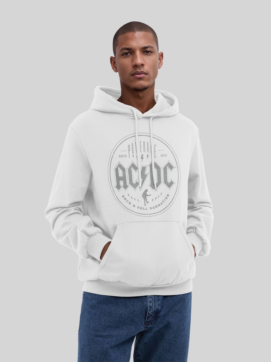 ACDC Rock N Roll Damnation with True Blanks | Mens Regular Hoodie