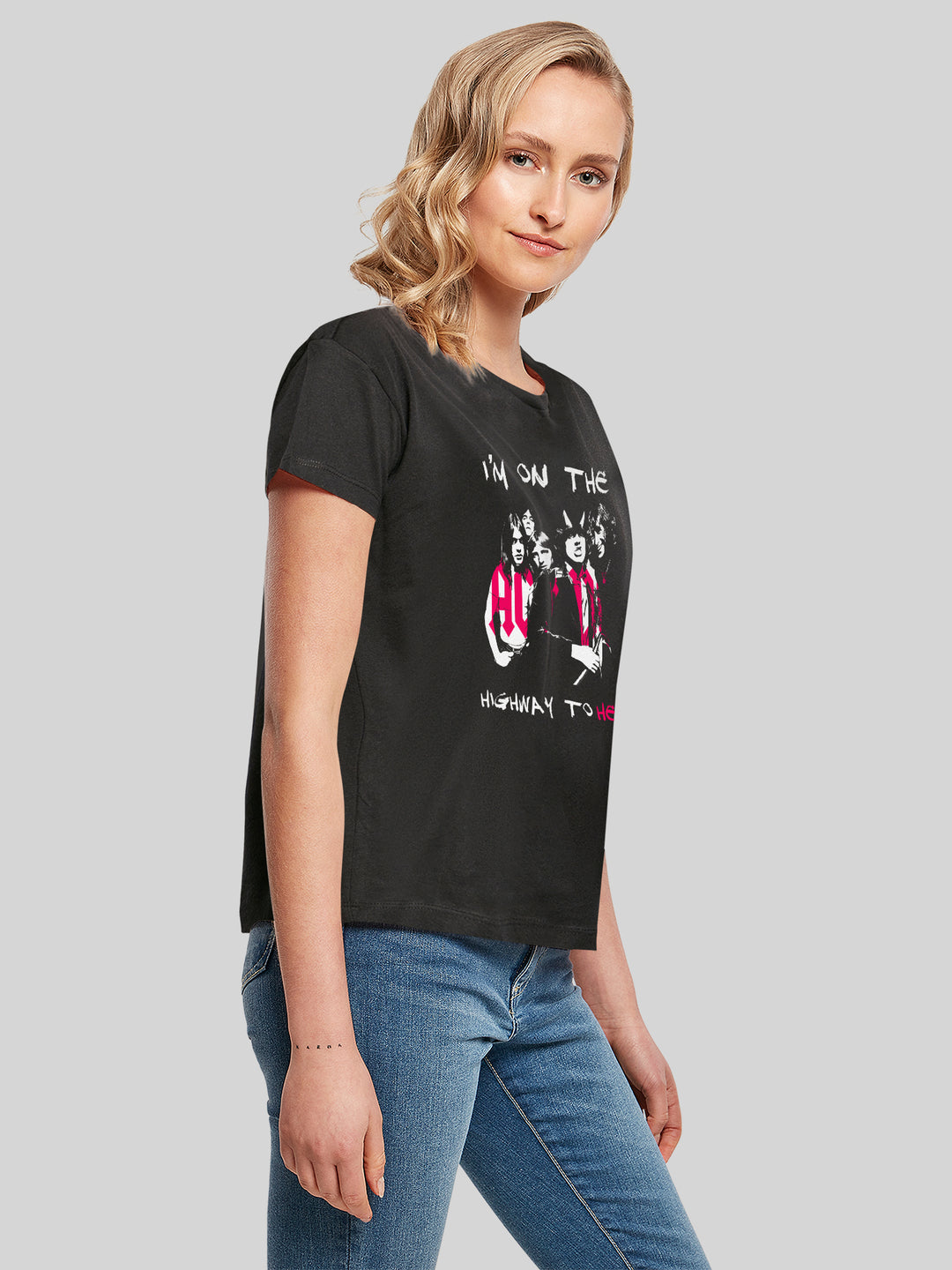 AC/DC I'm On The Highway To Hell Ladies Box T-Shirt