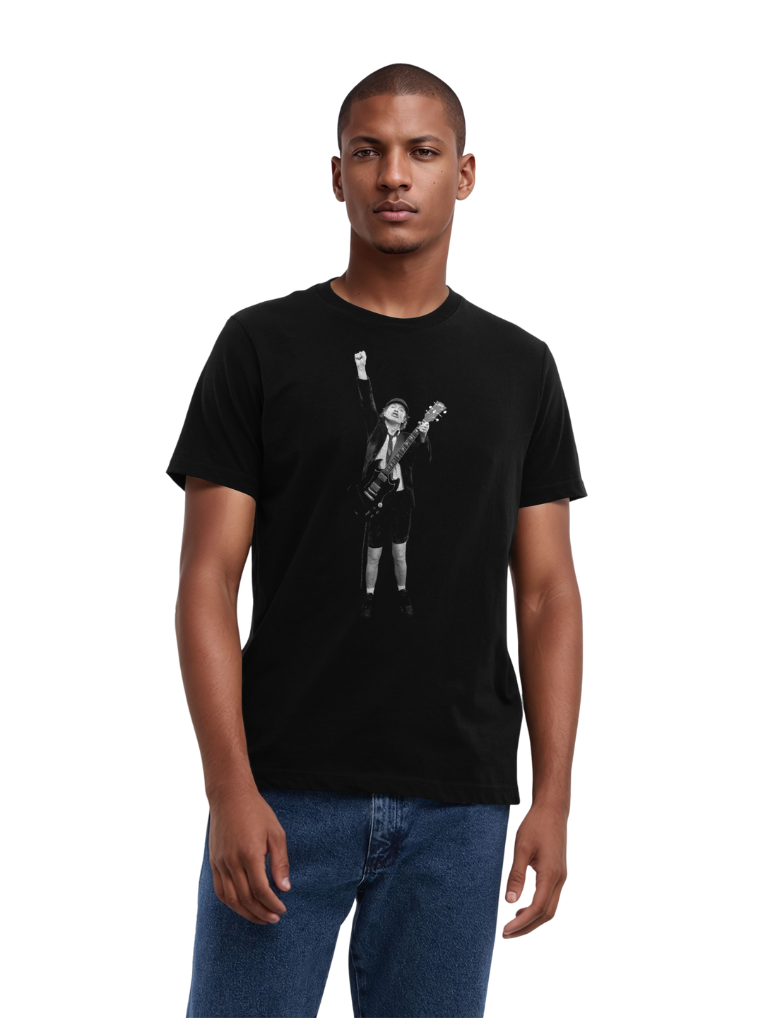 ACDC Angus Young Cut Out with True Blanks | Mens Regular Tee