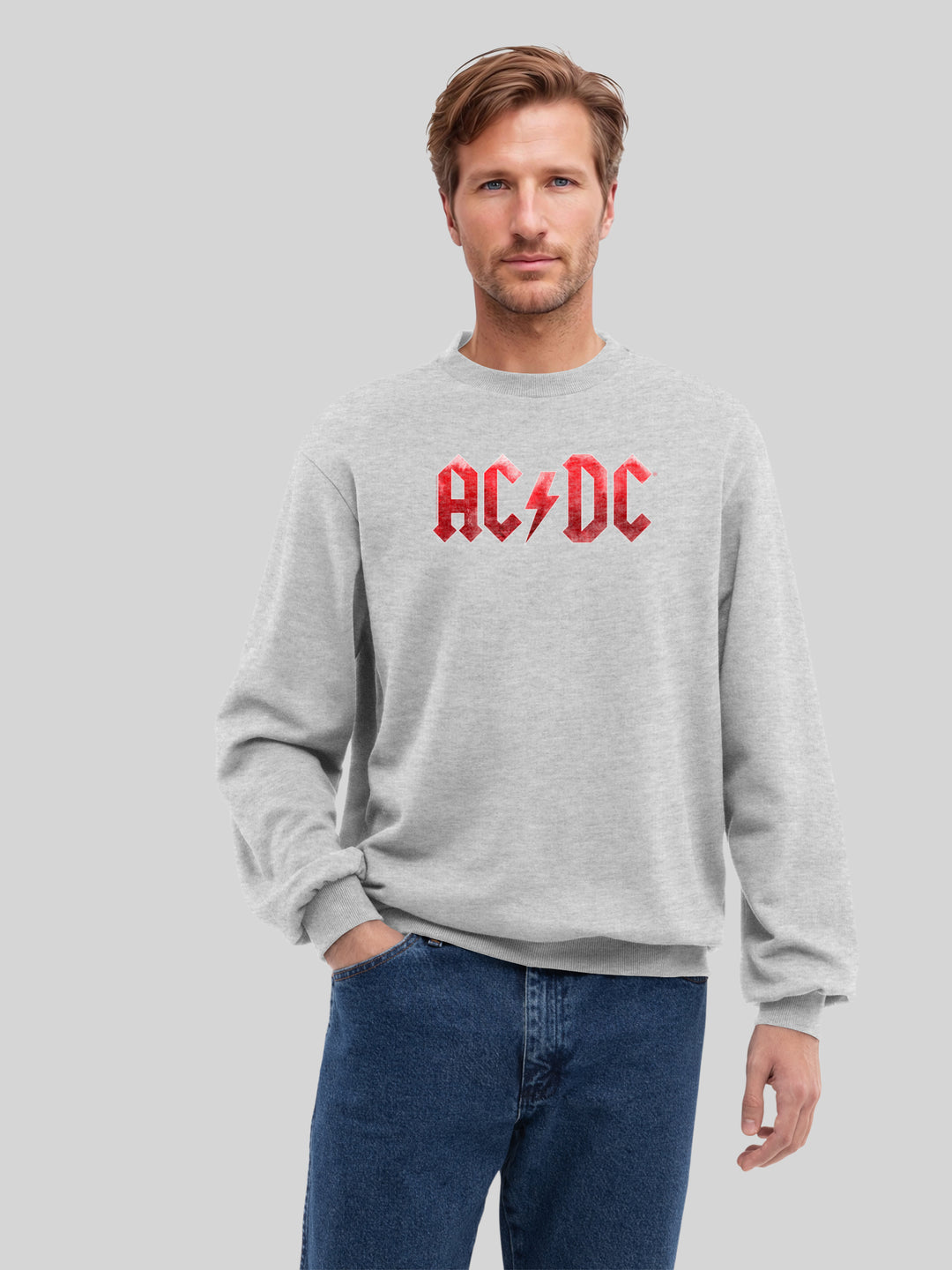ACDC Red Ice Logo with True Blanks | Mens Regular Sweater