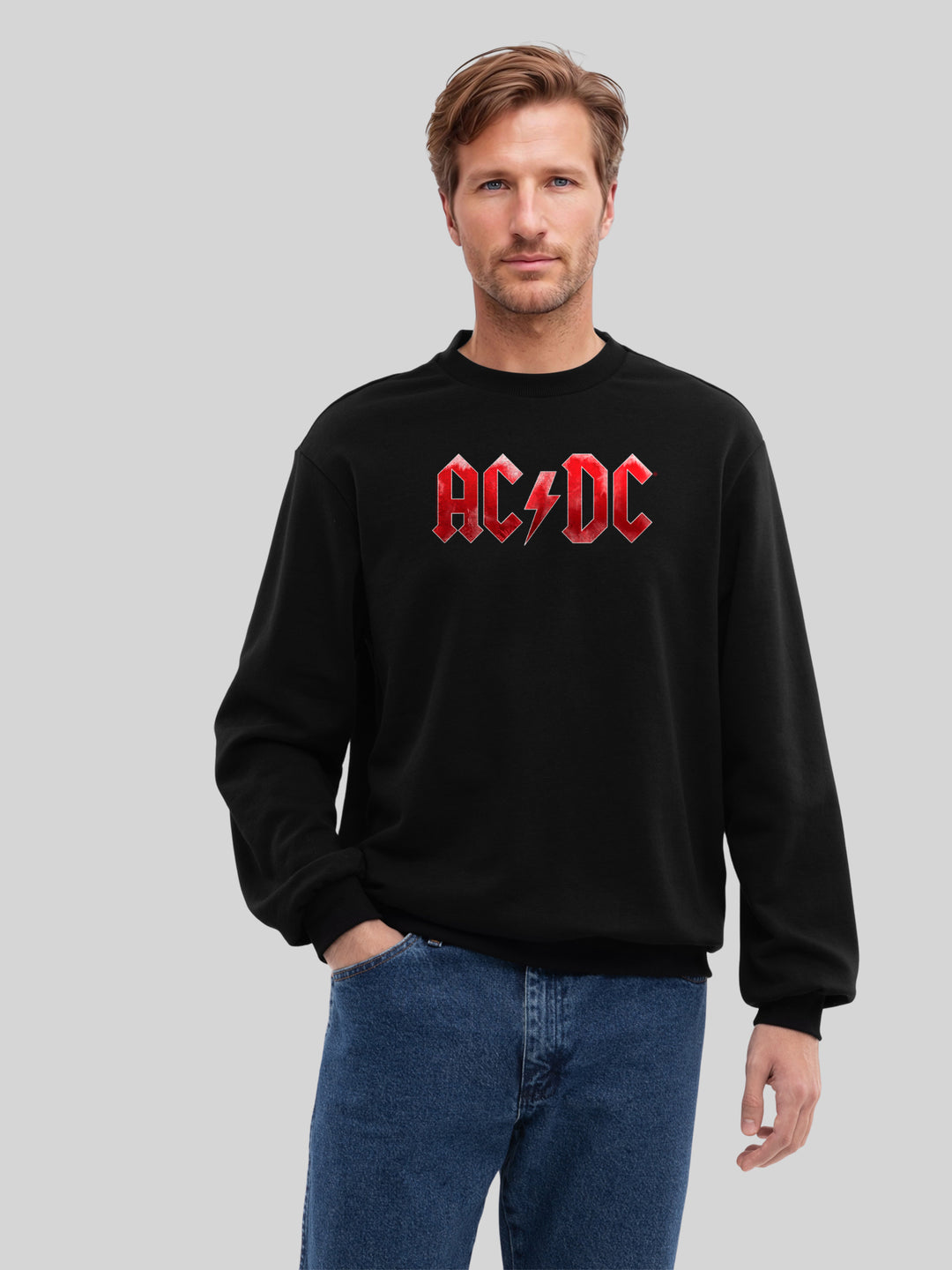 ACDC Red Ice Logo with True Blanks | Mens Regular Sweater
