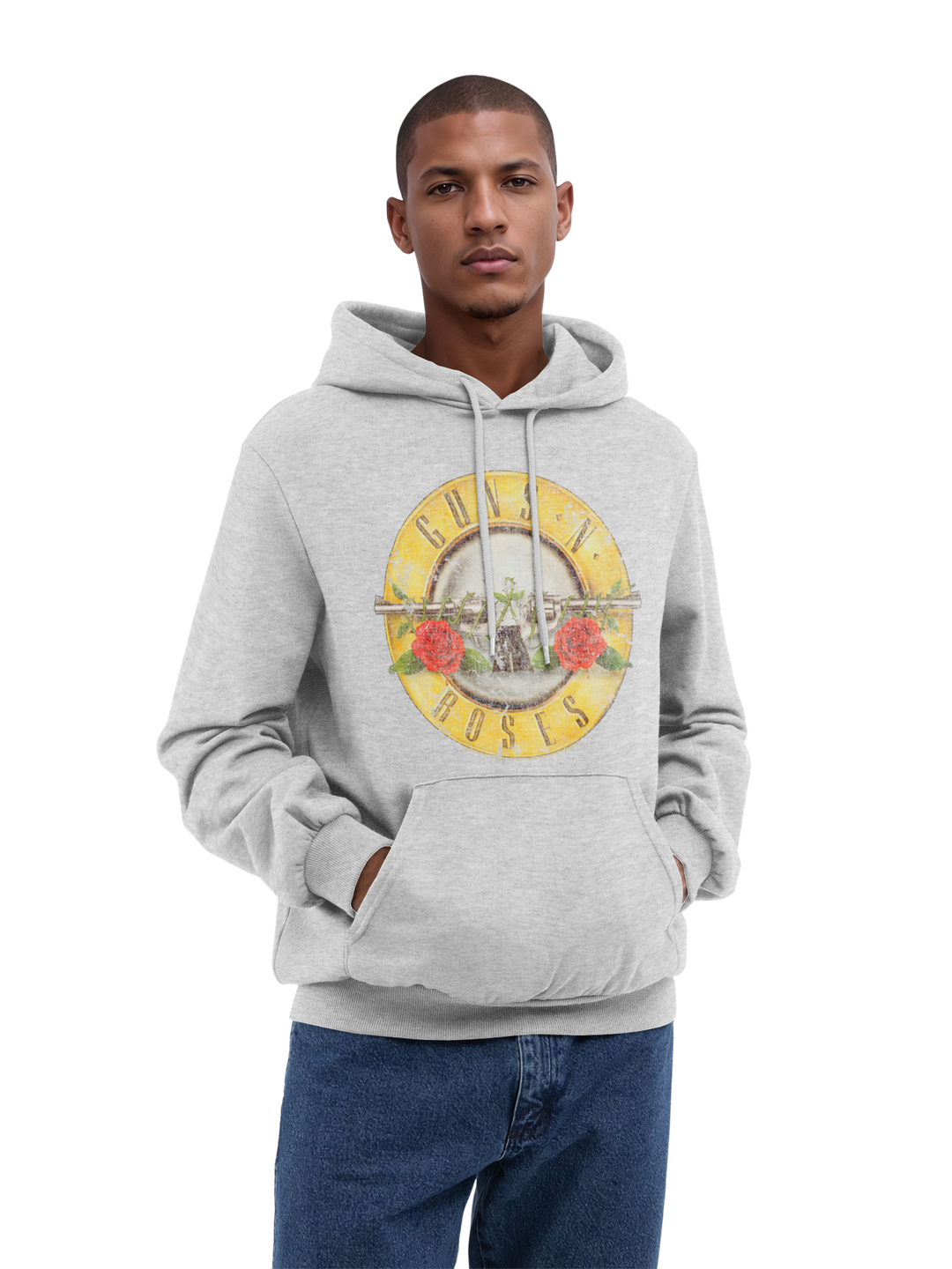 Guns 'n' Roses Vintage Bullet Logo with True Blanks | Mens Regular Hoody