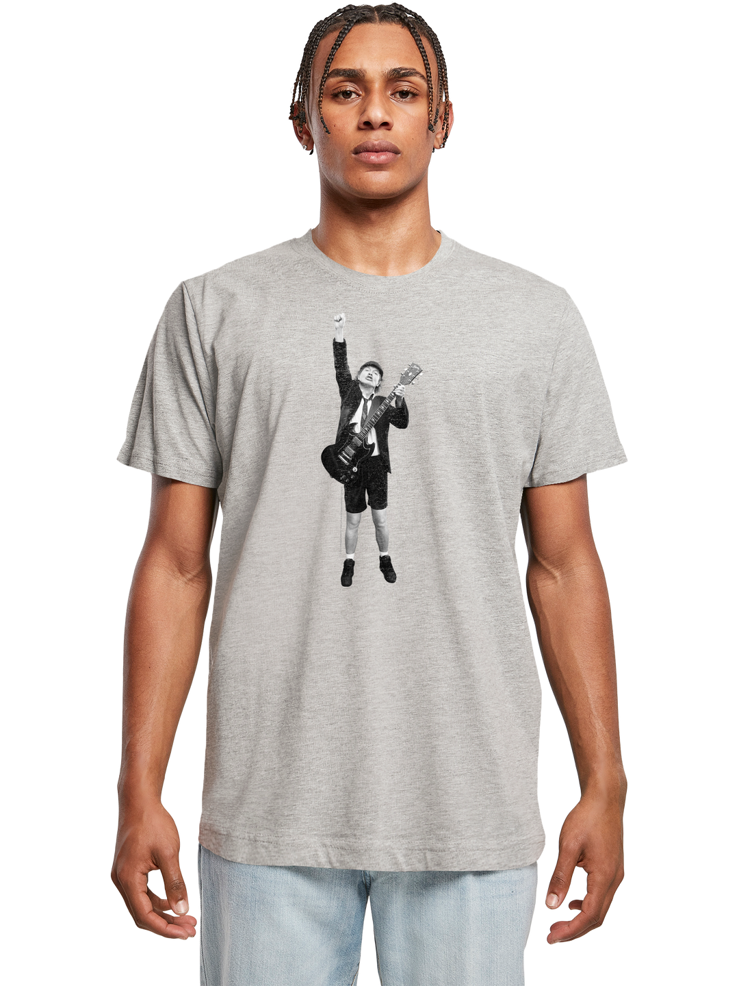 ACDC Angus Young Cut Out with T-Shirt Round Neck