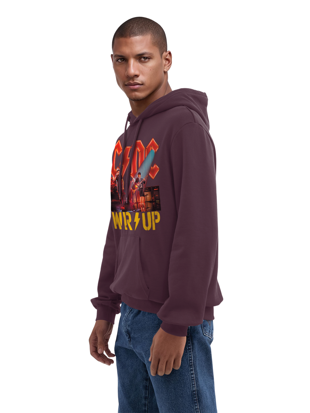 ACDC PWRUP Stage Lights with True Blanks | Mens Regular Hoodie