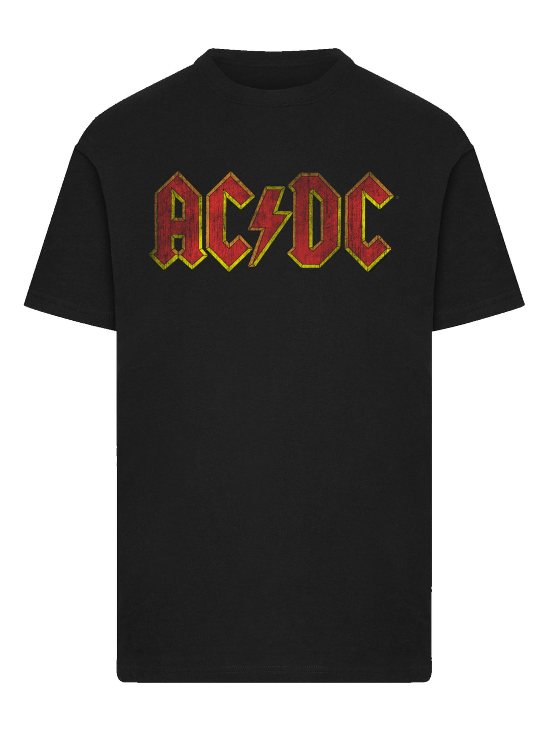 AC/DC Distressed Red Logo Men's T-Shirt