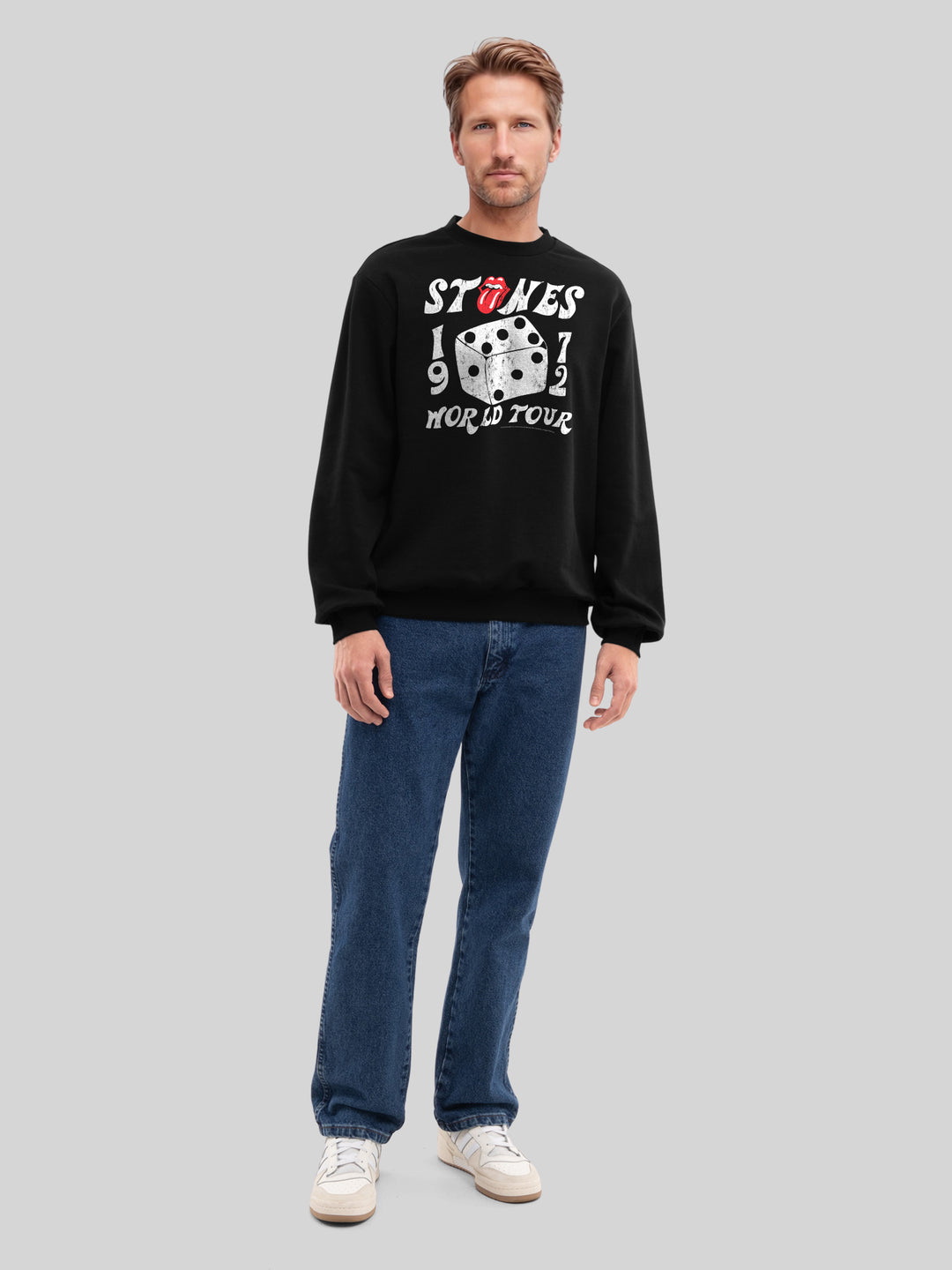 The Rolling Stones Dice Art Rock Music Band and The Rolling Stones with True Blanks | Mens Regular Sweater