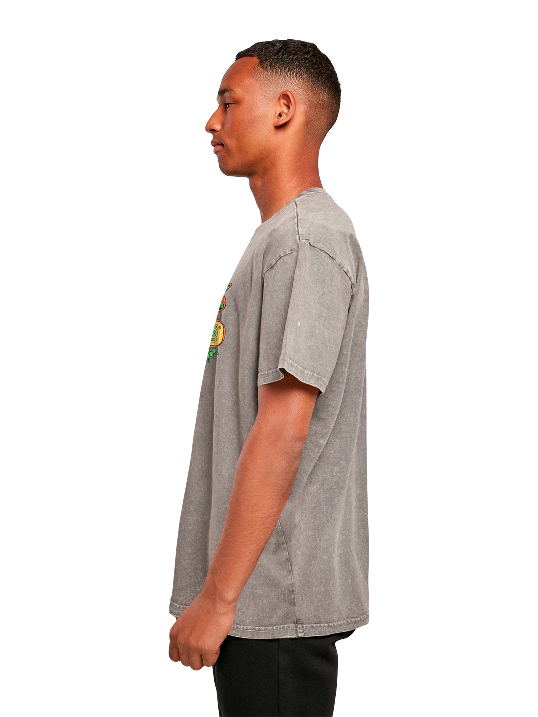 Centipede Atari Retro Gaming Art with Acid Washed Heavy Oversize Tee