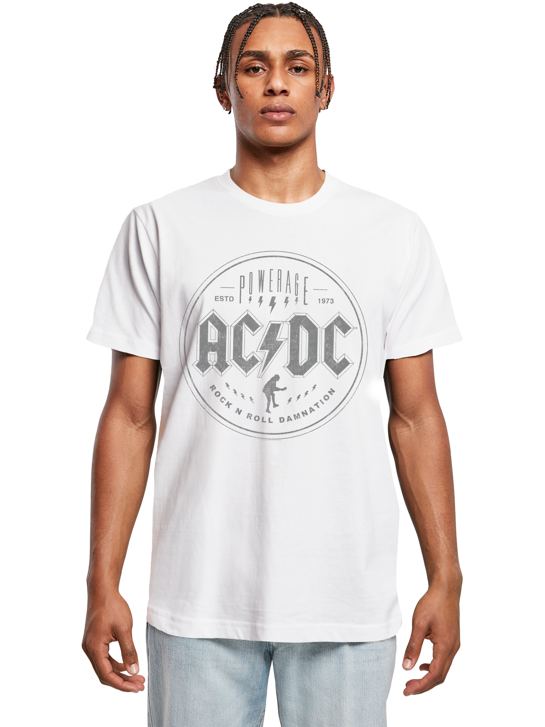 ACDC Rock N Roll Damnation with T-Shirt Round Neck