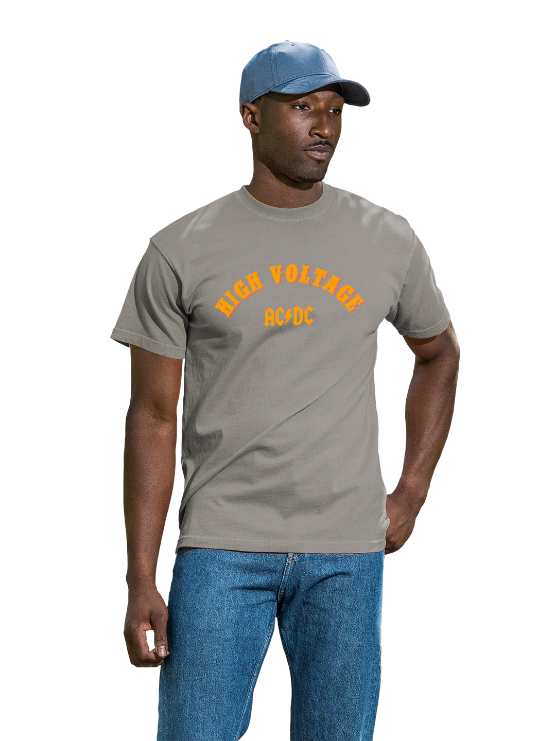 AC/DC High Voltage Collegiate with Coastal Color Tee