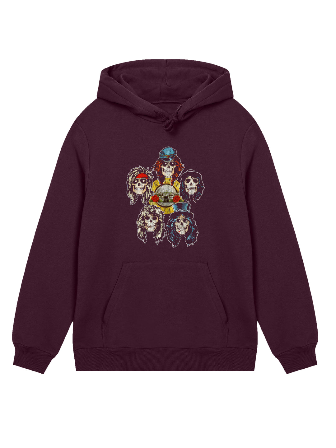 Guns N' Roses Vintage Heads with True Blanks | Mens Regular Hoodie