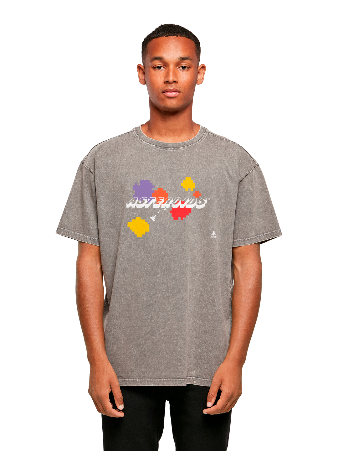 Atari Asteroids Retro Gameplay with Acid Washed Heavy Oversize Tee
