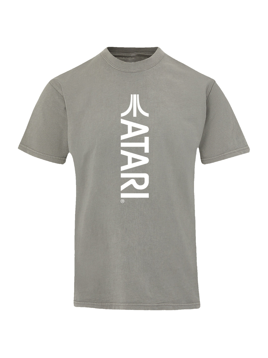 Atari Games Vertical Logo White Retro Gaming with Coastal Color Tee