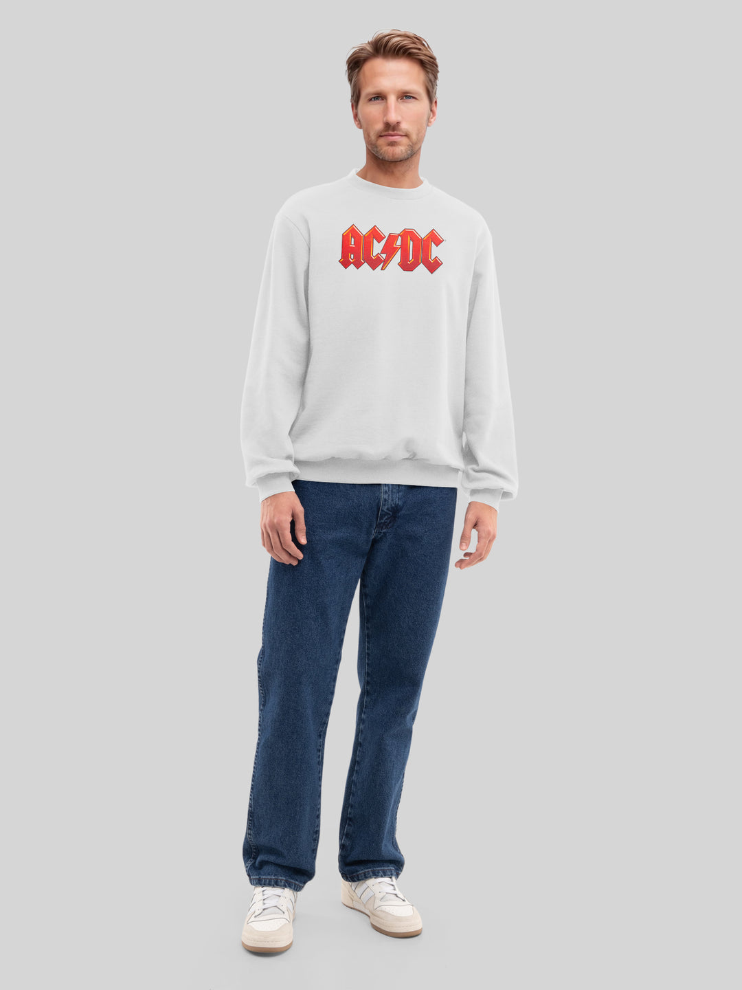 ACDC Dark Red Logo with True Blanks | Mens Regular Sweater