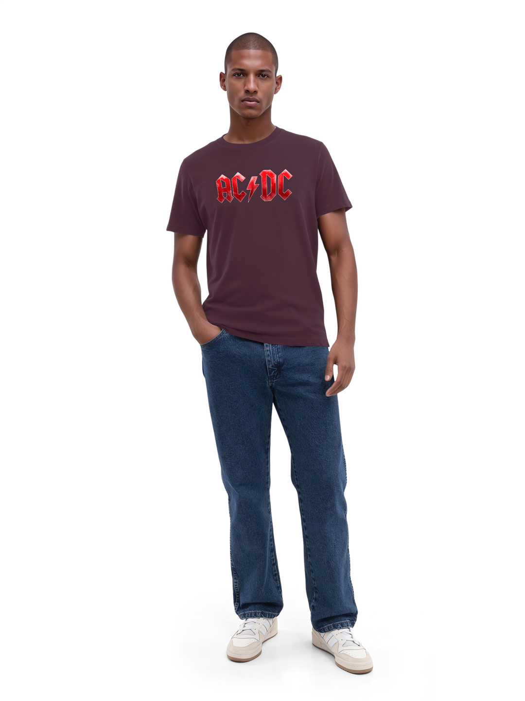 ACDC Red Ice Logo with True Blanks | Mens Regular Tee