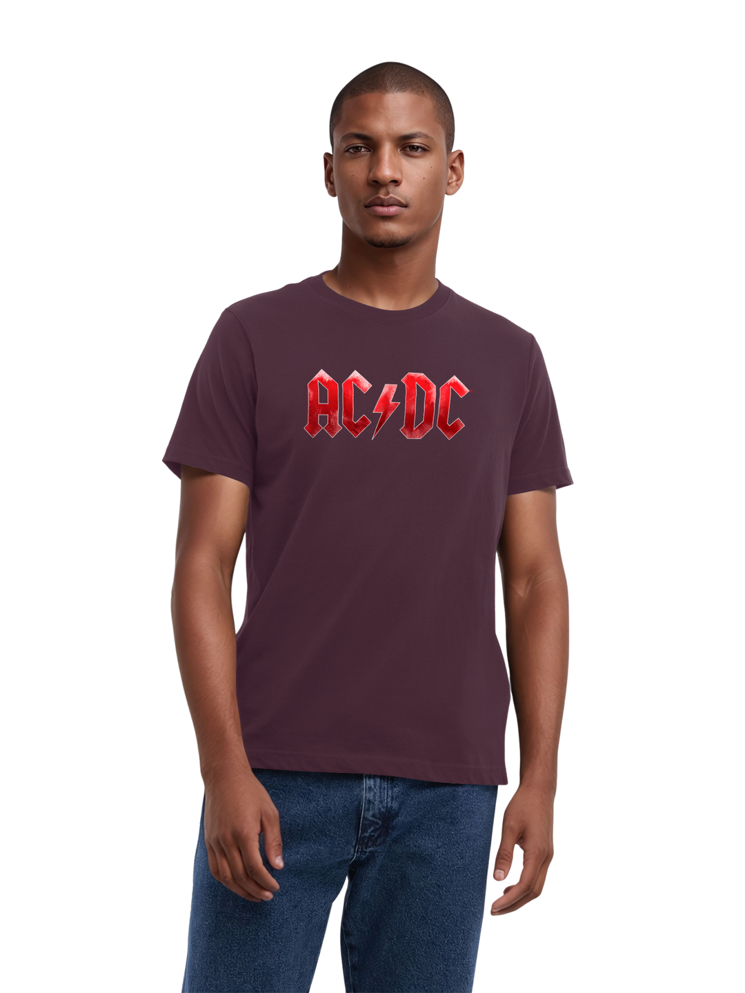 ACDC Red Ice Logo with True Blanks | Mens Regular Tee