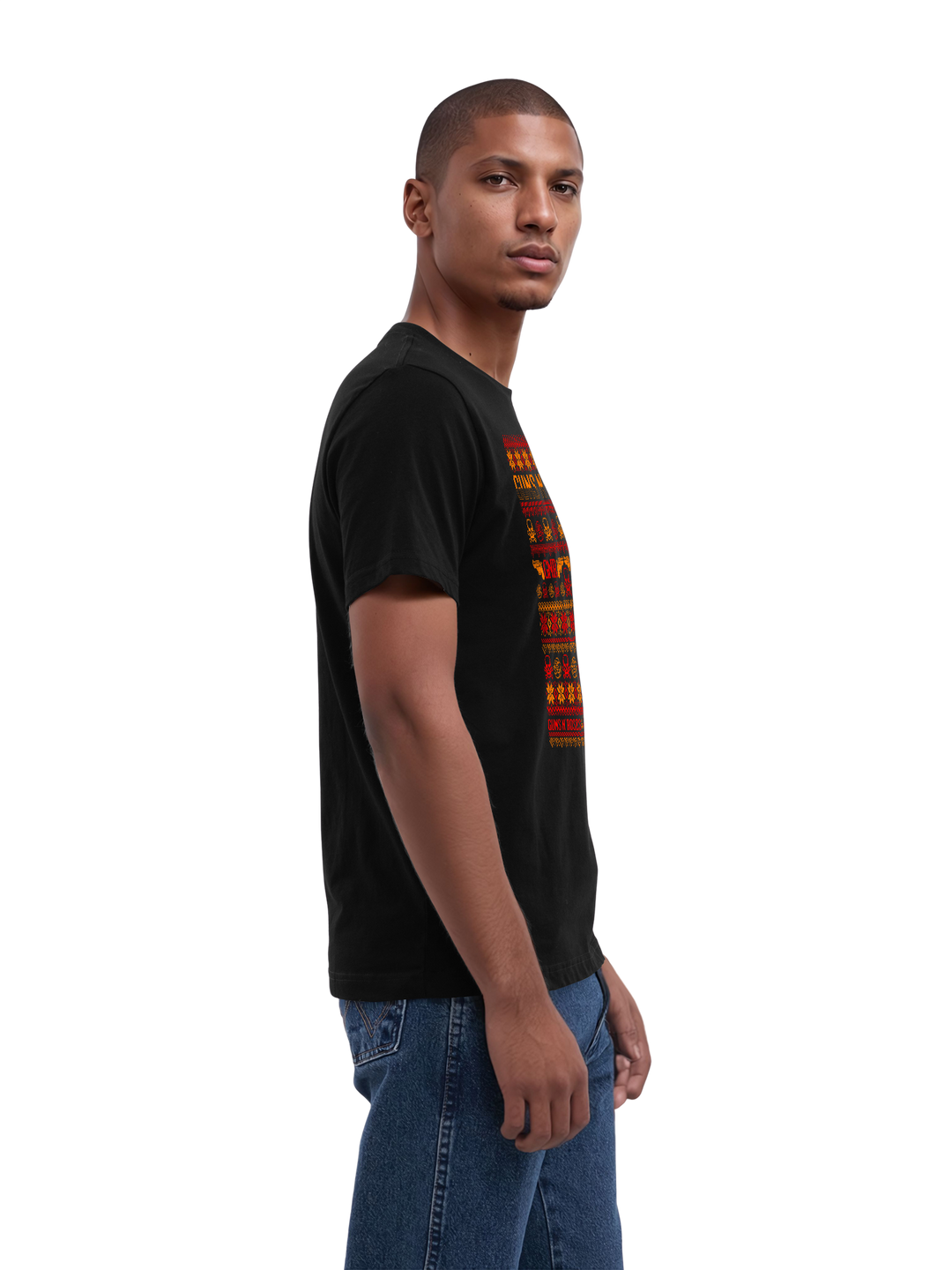Guns And Roses Christmas with True Blanks | Mens Regular Tee