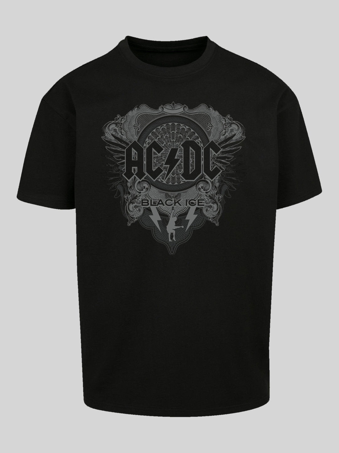 AC/DC Black Ice Heavy Oversized Tee - Unveil Your Rock Spirit in Comfort