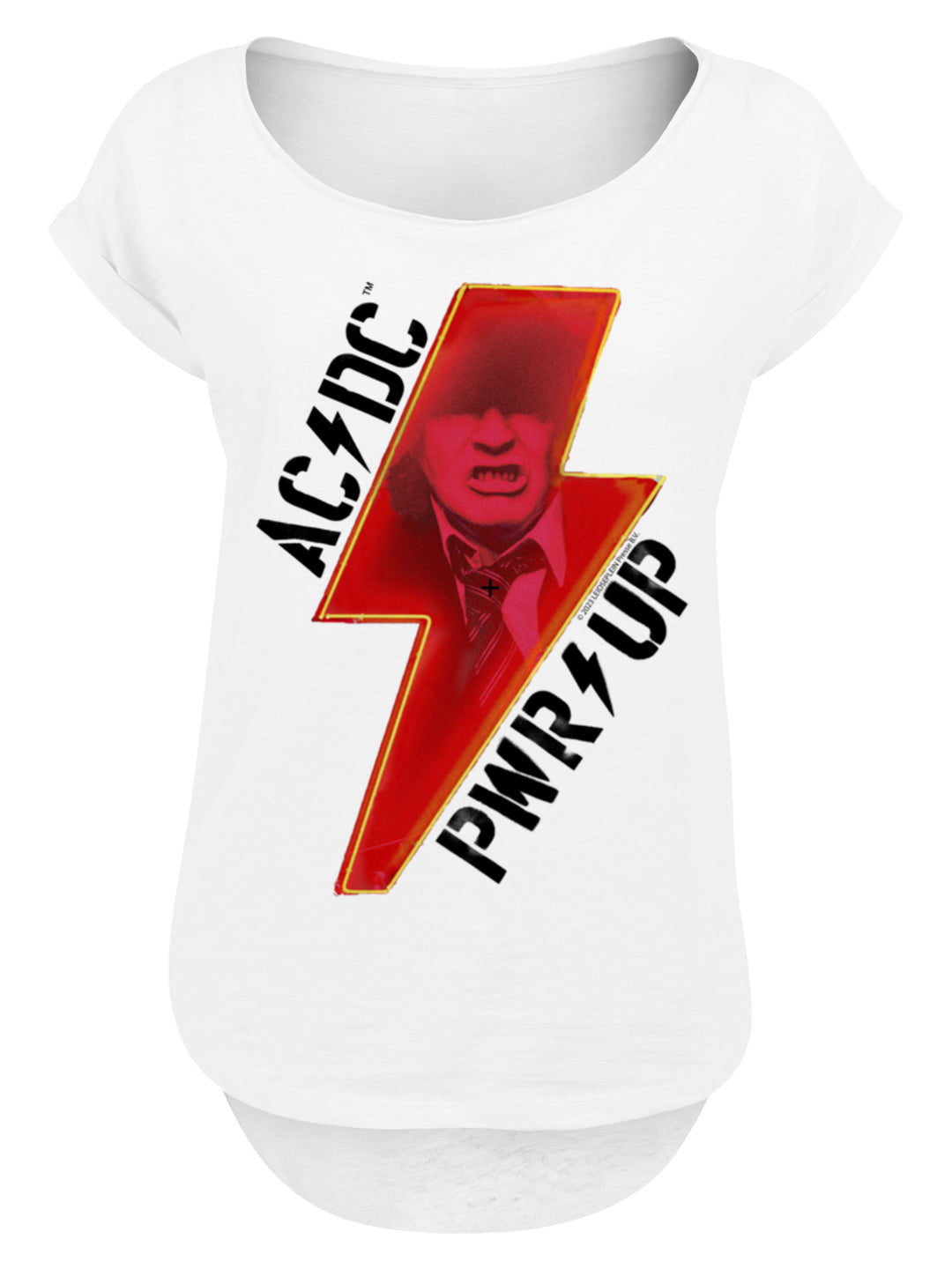 ACDC PWRUP Ablum Bolt mit langem Slub-T-Shirt für Damen