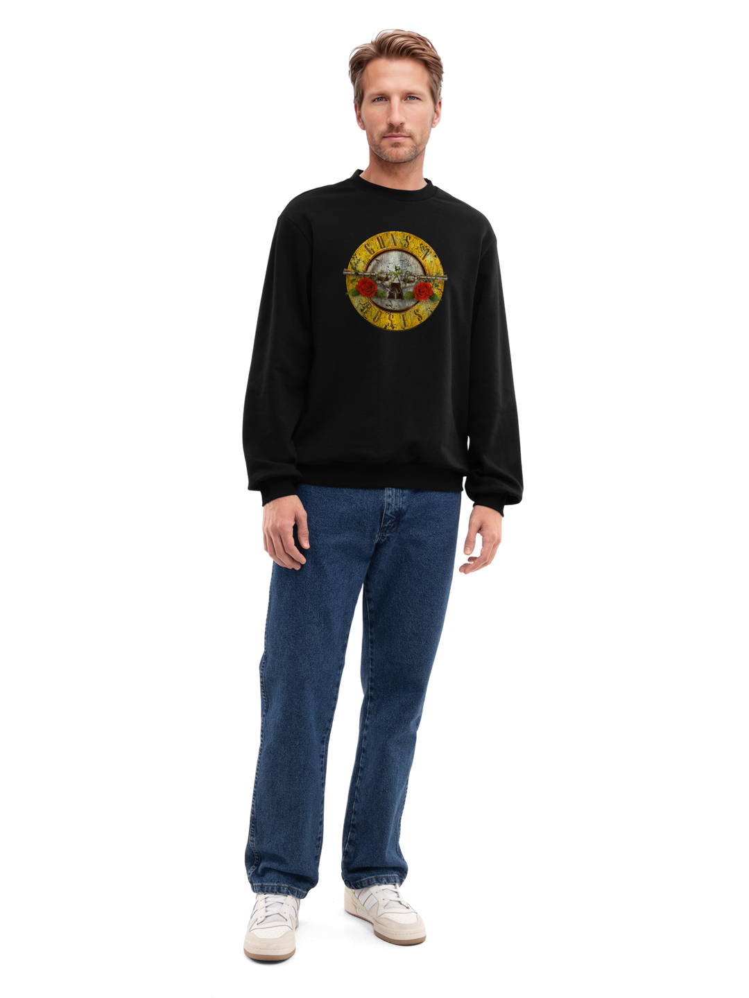 Guns n' Roses Vintage Bullet Logo Mens Regular Sweatshirt