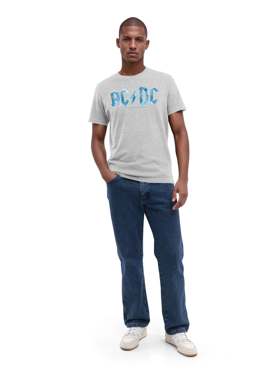 ACDC Blue Ice Logo with True Blanks | Mens Regular Tee