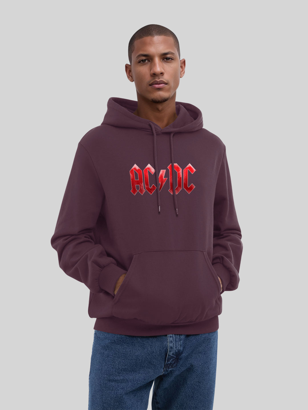 ACDC Red Ice Logo with True Blanks | Mens Regular Hoodie
