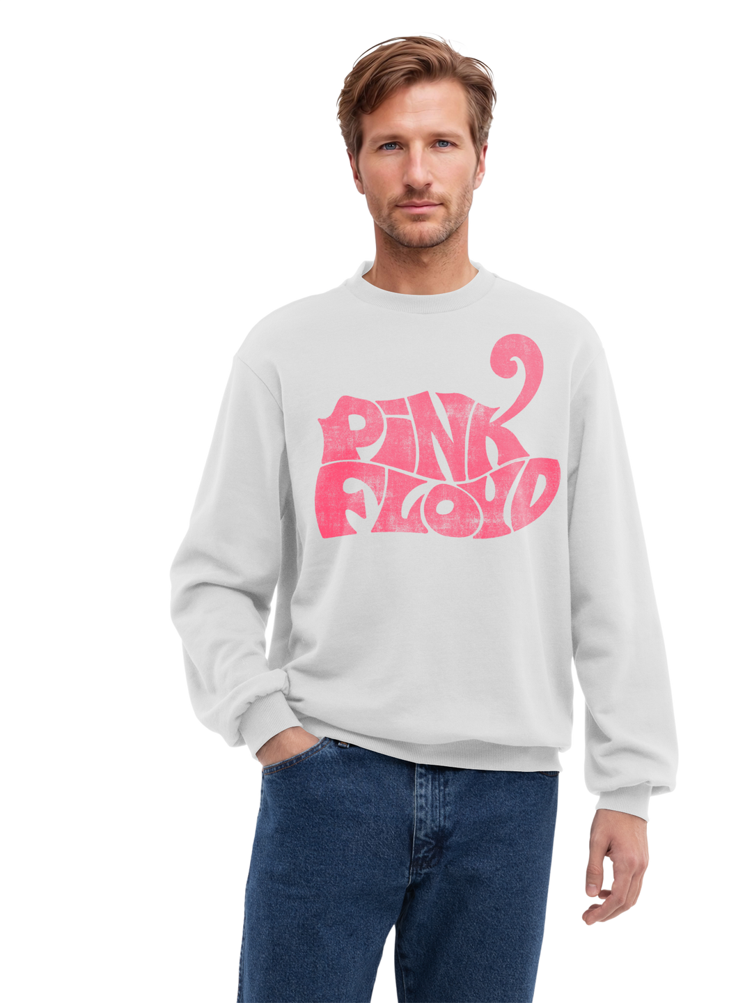 Pink Floyd Retro Logo Navy Men's Organic Sweatshirt