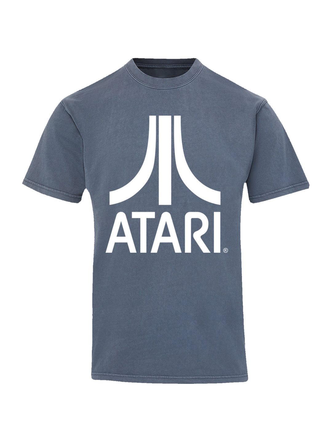 Atari Games Logo White Retro Gaming with Coastal Color Tee
