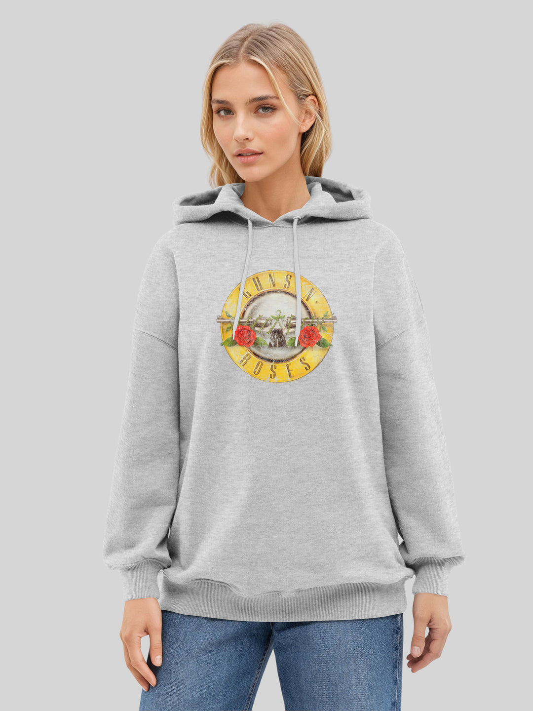 Guns n' Roses Vintage Bullet Logo Womens Oversized Hoodie
