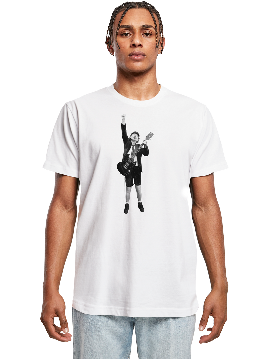 ACDC Angus Young Cut Out with T-Shirt Round Neck