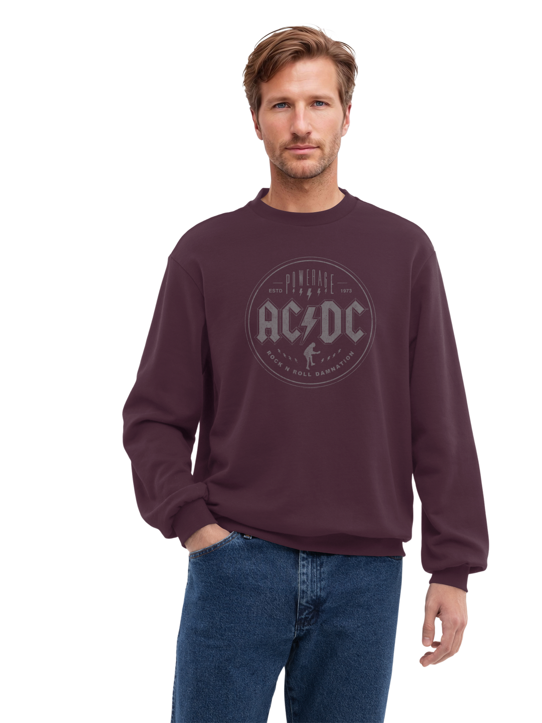 ACDC Rock N Roll Damnation with True Blanks | Mens Regular Sweater