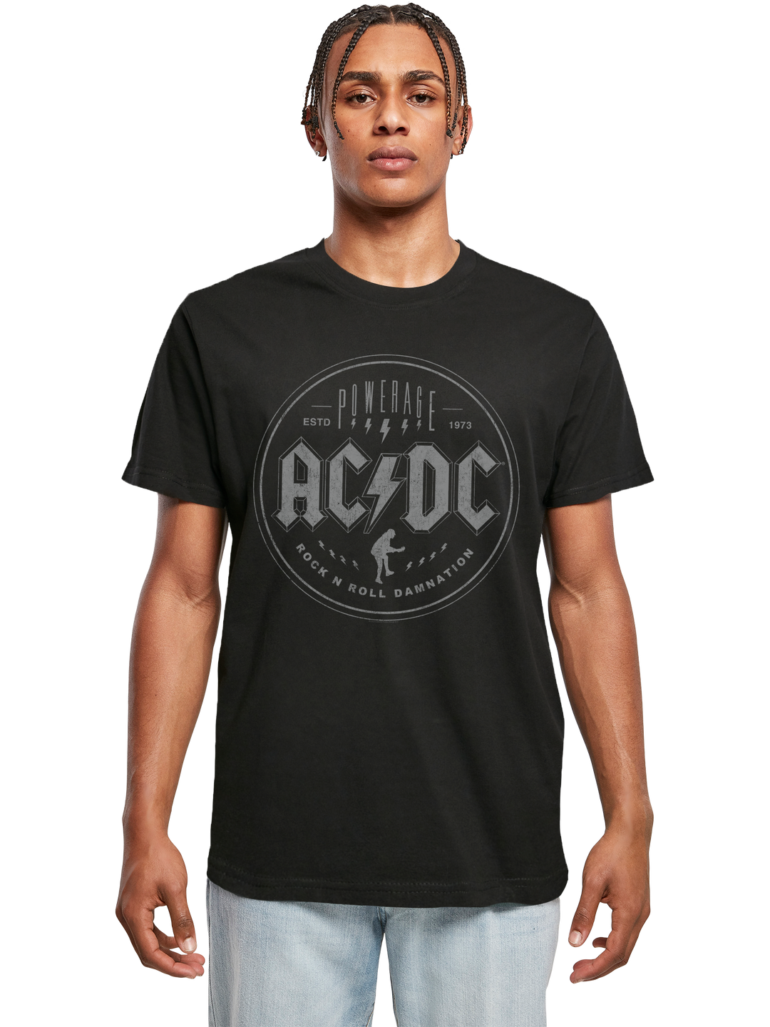 ACDC Rock N Roll Damnation with T-Shirt Round Neck