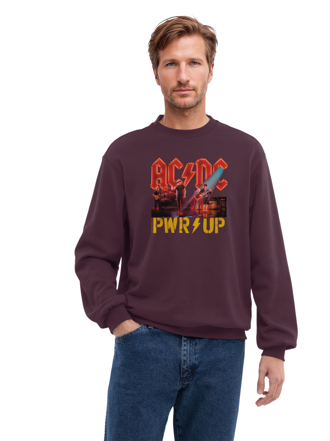 ACDC PWRUP Stage Lights with True Blanks | Mens Regular Sweater