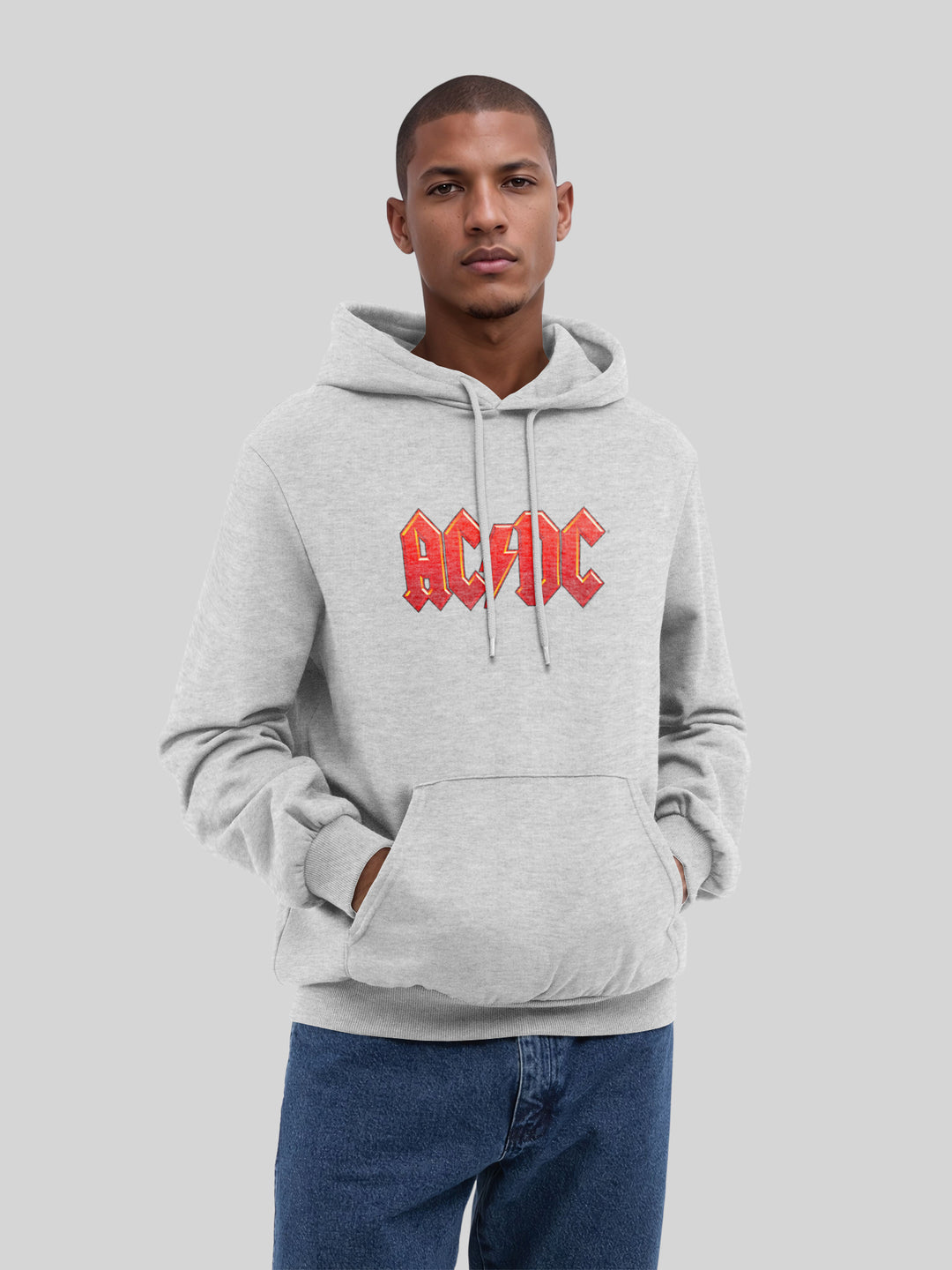 ACDC Dark Red Logo with True Blanks | Mens Regular Hoodie