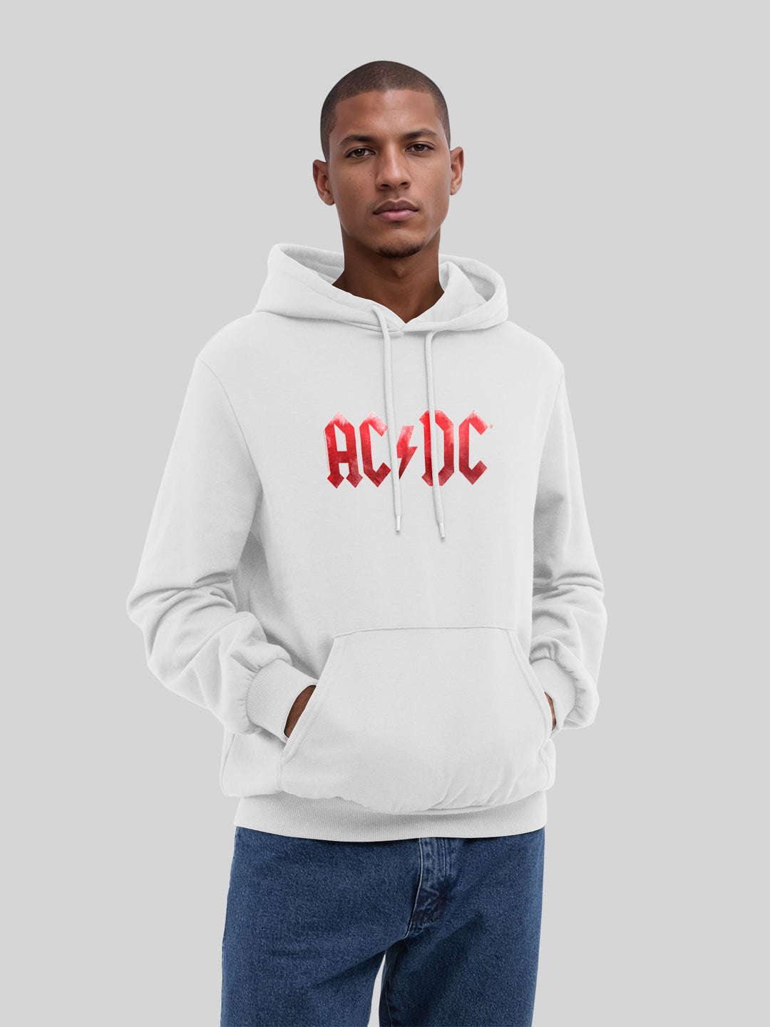 ACDC Red Ice Logo with True Blanks | Mens Regular Hoodie