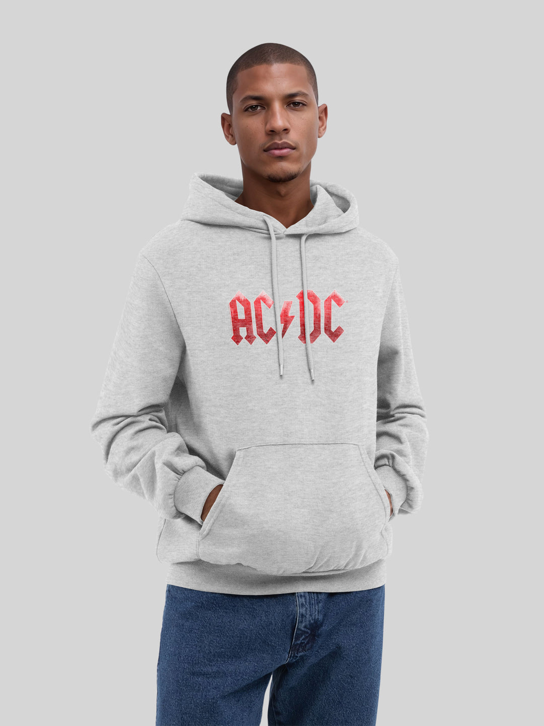 ACDC Red Ice Logo with True Blanks | Mens Regular Hoodie