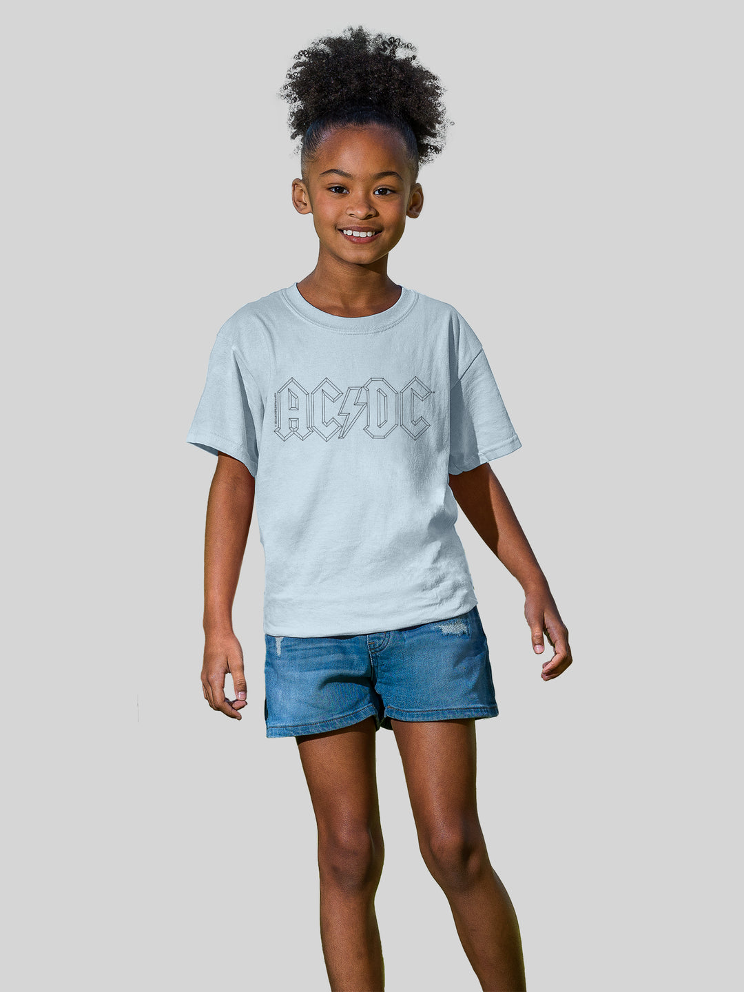 ACDC Black Outline Logo with Youth Buddy Tee
