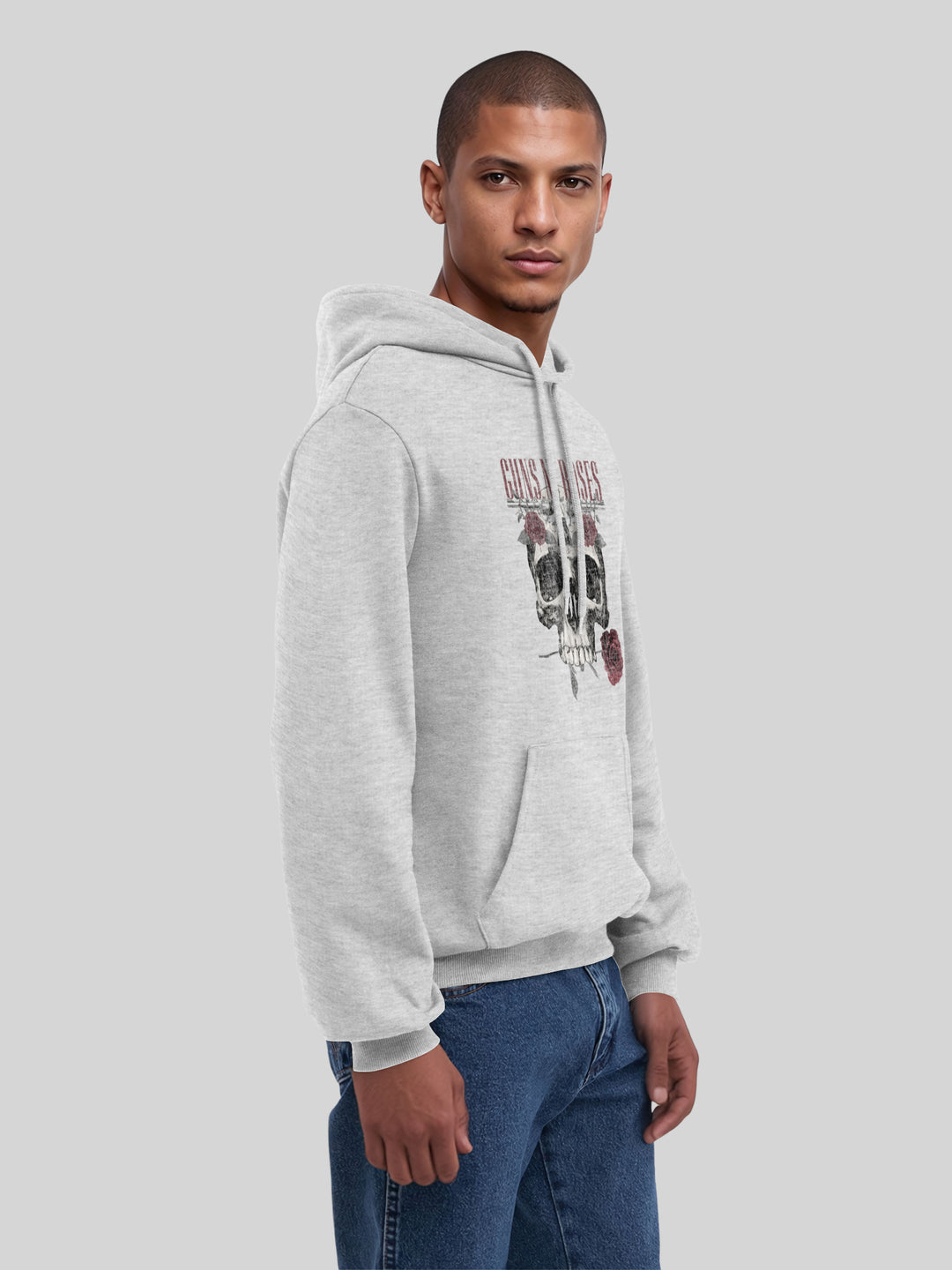 Guns N' Roses Roses Skull with True Blanks | Mens Regular Hoodie