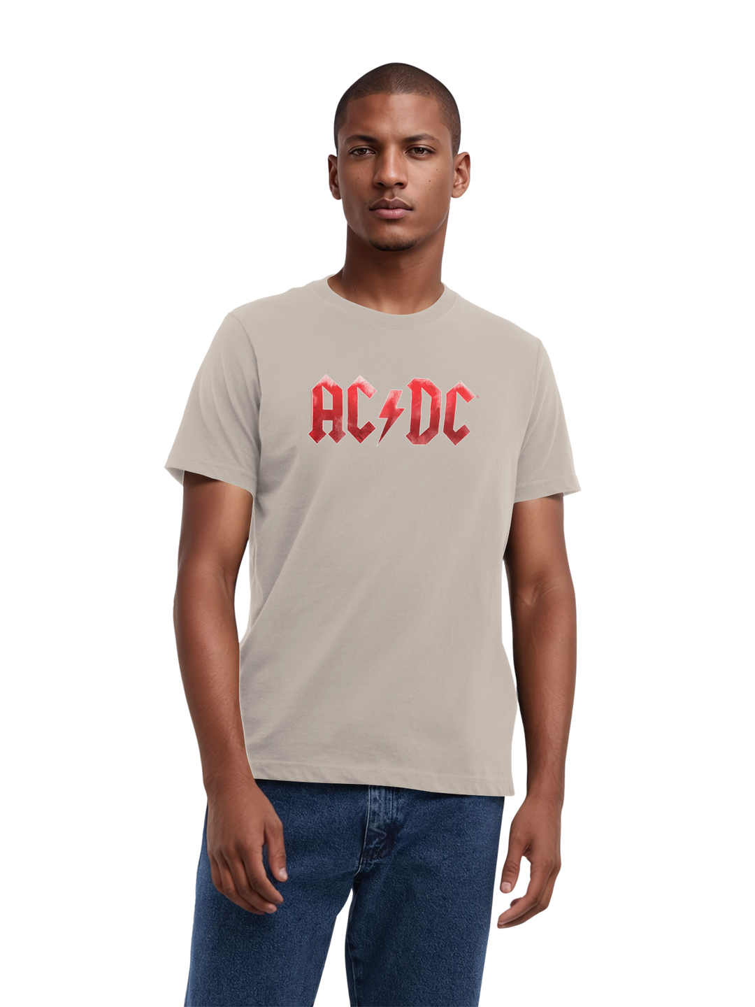 ACDC Red Ice Logo with True Blanks | Mens Regular Tee