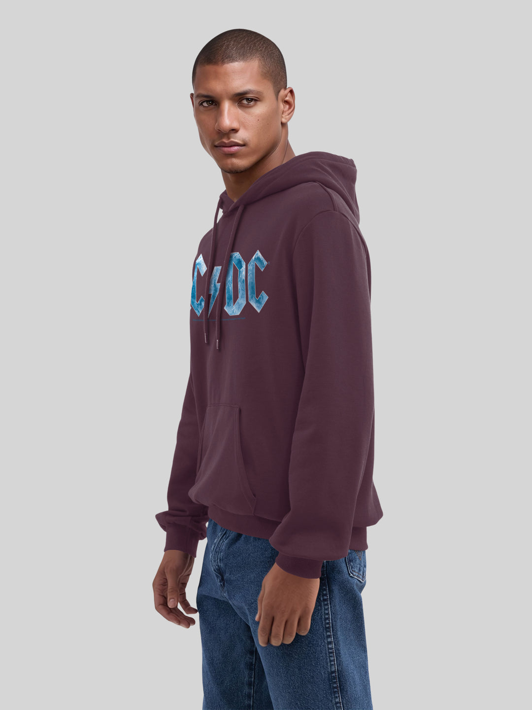 ACDC Blue Ice Logo with True Blanks | Mens Regular Hoodie