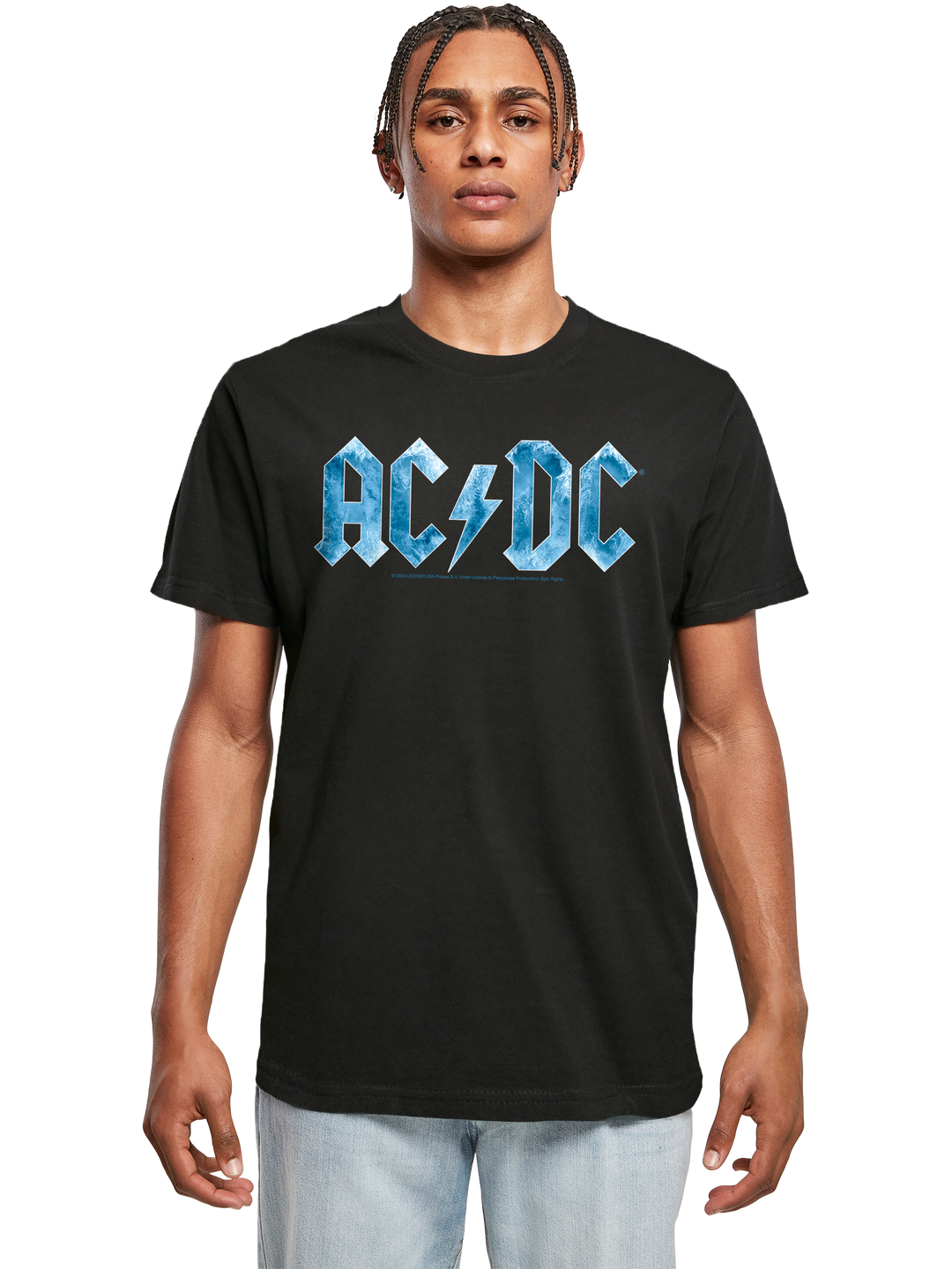 ACDC Blue Ice Logo T-Shirt Round Neck