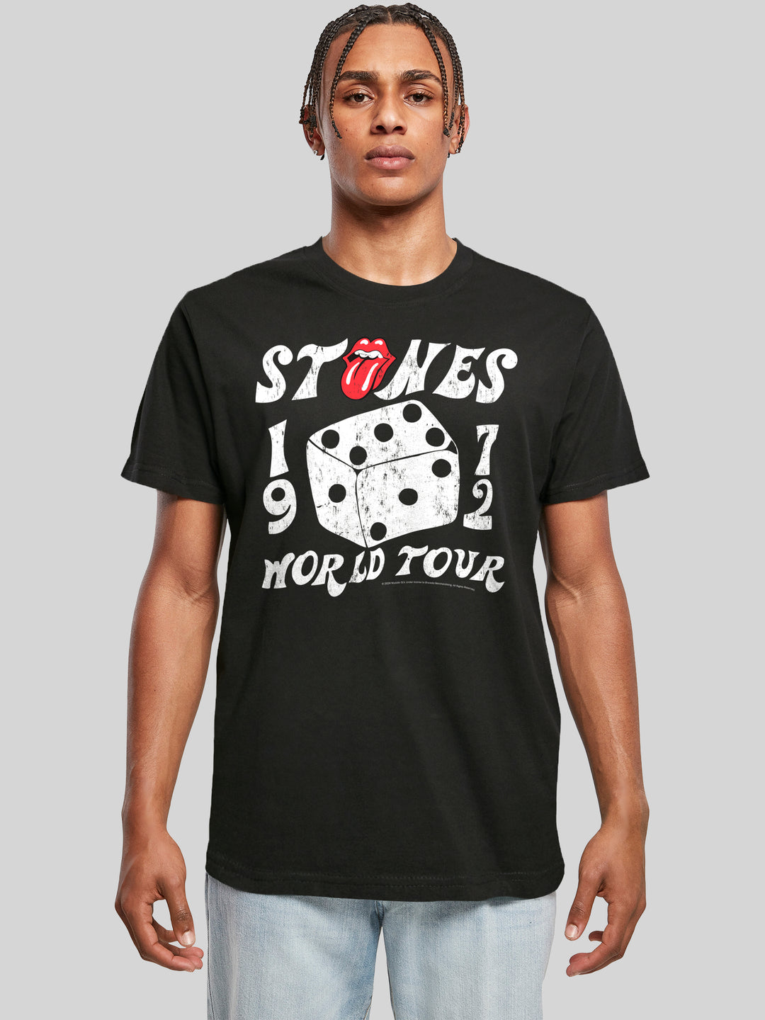 The Rolling Stones Dice Art Rock Music Band with T-Shirt Round Neck