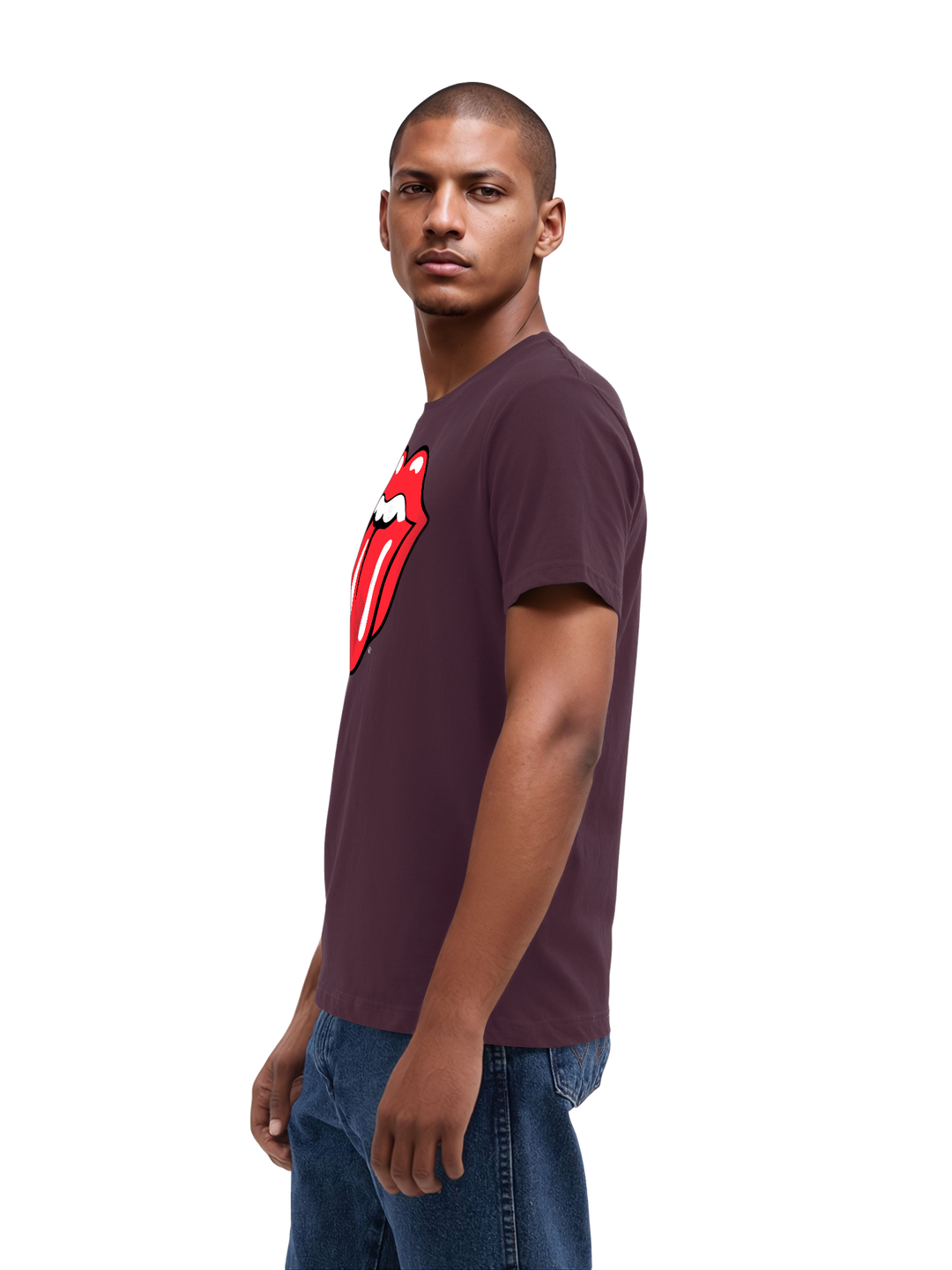 The Rolling Stones Classic Tongue Blk with True Blanks | Mens Regular Tee