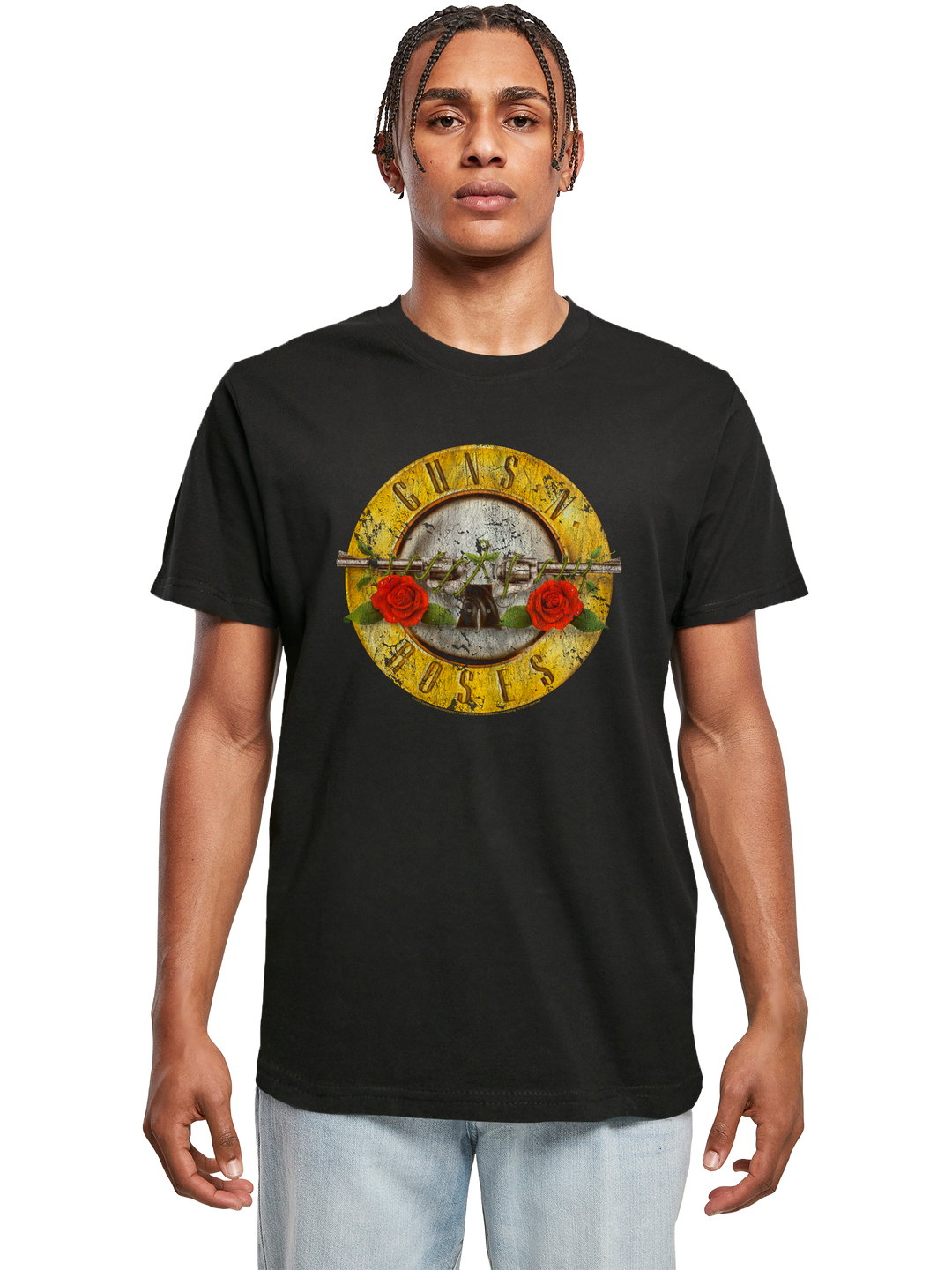 Guns 'n' Roses Vintage Bullet Logo T-Shirt Round Neck